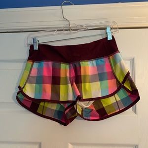 Lululemon Checkered Running Shorts